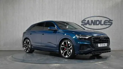 Used Audi Q8 S-Line 286 HP (210 kW) 2019 Blue SUV