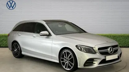 Begagnad Mercedes C43 AMG Premium Plus 390 HK (286 kW) 2020 Silver Kombi
