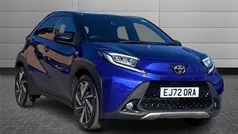 Juniper blue with black Used 2022 Toyota Aygo Hatchback | £15,750 (Fair price)