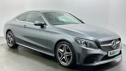 Used Mercedes C300 AMG line 245 HP (180 kW) 2019 Grey Coupe