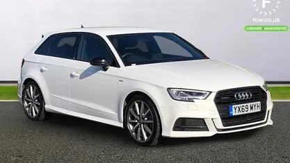 Used Audi A3 Sportback Black Edition 190 HP (139 kW) 2019 White Hatchback