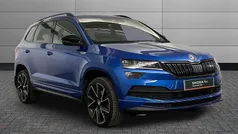 Race blue metallic Used 2022 Skoda Karoq SportLine SUV | £24,000 (Fair price)