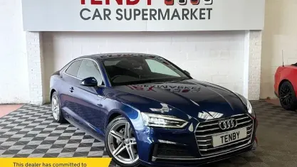 Used Audi A5 S-Line 190 HP (139 kW) 2017 Blue Coupe