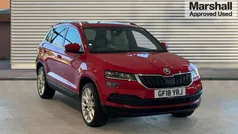 Velvet red metallic Used 2018 Skoda Karoq SUV | £18,375 (Fair price)
