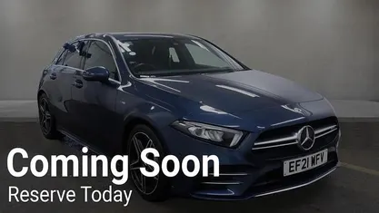 Used Mercedes A35 AMG Executive 306 HP (225 kW) 2021 Blue Hatchback
