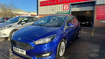 Blue Used 2017 Ford Focus ST-Line Hatchback | £6,395 (Fair price)