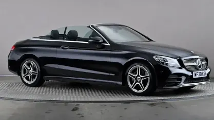 Used Mercedes C200 AMG line 184 HP (135 kW) 2020 Black Cabriolet