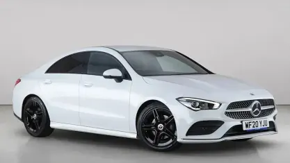 Used Mercedes CLA180 AMG line 136 HP (100 kW) 2020 White Coupe