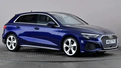 Used Audi A3 Sportback S-Line 150 HP (110 kW) 2022 Blue Hatchback