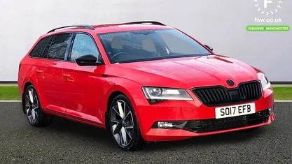 Red Used 2017 Skoda Superb SportLine Estate | £20,799 (Fair price)