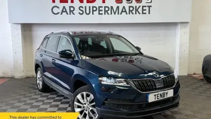 Used Skoda Karoq SE L 150 HP (110 kW) 2018 Blue SUV