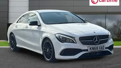 Used Mercedes CLA220 AMG line 170 HP (125 kW) 2018 White Coupe