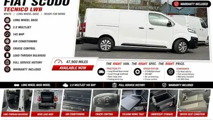 Used Fiat Scudo 145 HP (106 kW) 2022 White Van