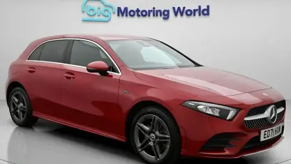 Used Mercedes A250 AMG line 259 HP (190 kW) 2021 Red Hatchback