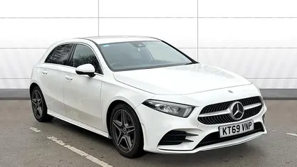 Used Mercedes A200 AMG line 150 HP (110 kW) 2020 White Hatchback