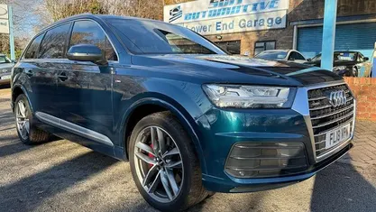 Blue Used 2018 Audi Q7 S-Line SUV | £22,995 (Fair price)
