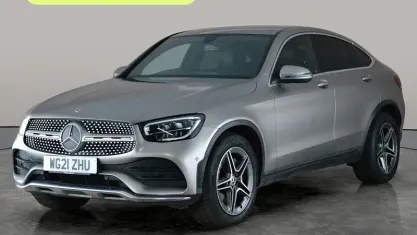 Begagnad Mercedes GLC220 AMG line 194 HK (142 kW) 2021 Silver Sportkupé