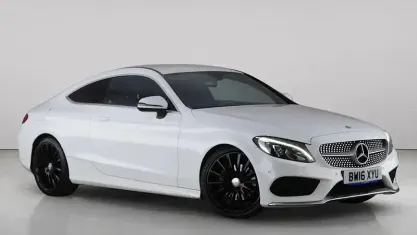 Used Mercedes C220 AMG line 170 HP (125 kW) 2016 White Coupe