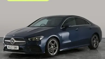 Used Mercedes CLA180 AMG line 136 HP (100 kW) 2022 Blue Sedan