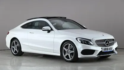 Used Mercedes C250 AMG Line Premium Plus 204 HP (150 kW) 2018 White Coupe