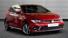 Kings red with black roof Used 2022 VW Polo R-line Hatchback | £17,995 (Fair price)