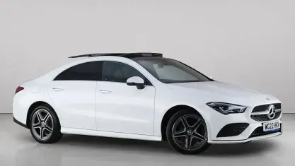 Used Mercedes CLA250e AMG Line Premium Plus 218 HP (160 kW) 2022 White Coupe