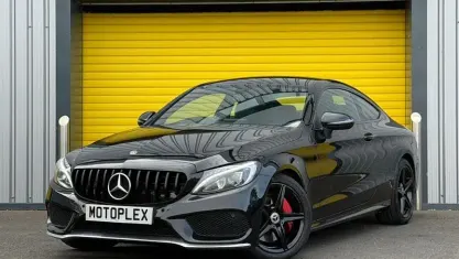 Used Mercedes C250 AMG line 204 HP (150 kW) 2017 Black Coupe