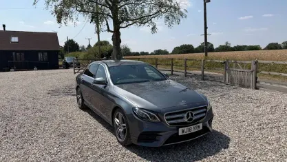 Used Mercedes E220 AMG line 194 HP (142 kW) 2018 Grey Sedan