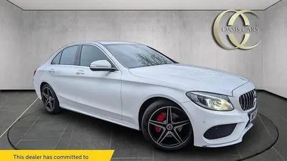 Used Mercedes C200 AMG line 136 HP (100 kW) 2015 White Sedan