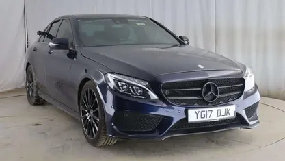 Used Mercedes C220 AMG Line Premium 170 HP (125 kW) 2016 Blue Sedan