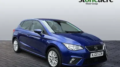 Used Seat Ibiza SE Technology 95 HP (69 kW) 2020 Blue Hatchback