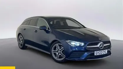 Used Mercedes CLA200 AMG line 163 HP (119 kW) 2022 Blue Coupe
