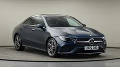 Denim blue metallic finish Used 2022 Mercedes CLA180 AMG line Sedan | £26,600 (Fair price)