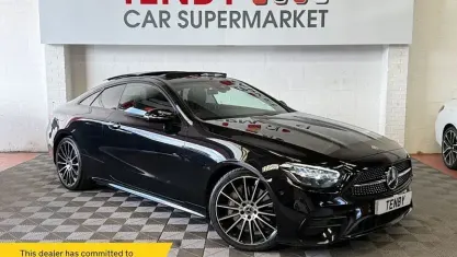 Used Mercedes E300 AMG line 258 HP (189 kW) 2022 Black Coupe