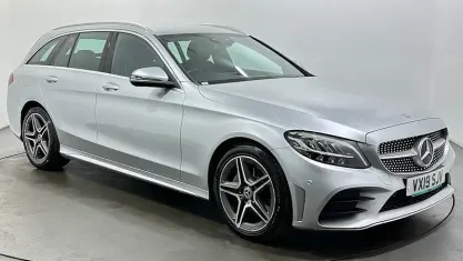 Used Mercedes C200 AMG line 184 HP (135 kW) 2019 Silver Estate