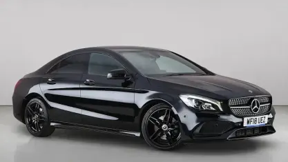 Used Mercedes CLA220 AMG line 177 HP (130 kW) 2017 Black Coupe