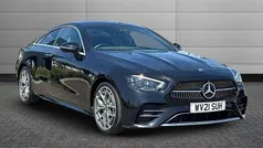 Obsidian black Used 2021 Mercedes E220 AMG Line Premium Coupe | £27,695 (Fair price)