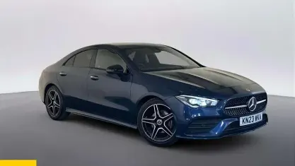 Used Mercedes CLA180 AMG line 136 HP (100 kW) 2023 Blue Coupe