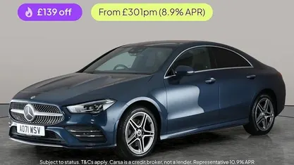 Blue Used 2021 Mercedes CLA250e AMG Line Premium Plus Sedan | £23,314 (Fair price)