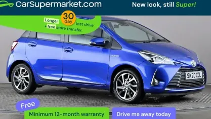 Begagnad Toyota Yaris Hybrid 101 HK (74 kW) 2020 Blå Halvkombi