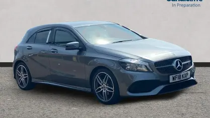 Used Mercedes A160 AMG line 102 HP (75 kW) 2018 Grey Hatchback