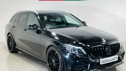 Used Mercedes C220 AMG line 194 HP (142 kW) 2019 Black Estate