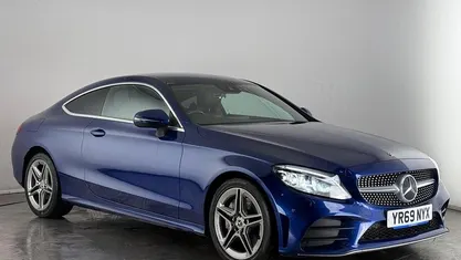 Used Mercedes C300 AMG Line Premium 258 HP (189 kW) 2019 Blue Coupe