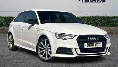 Used Audi A3 Sportback Black Edition 150 HP (110 kW) 2018 White Hatchback