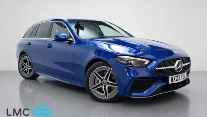 Used Mercedes C200 AMG line 224 HP (164 kW) 2023 Blue Estate