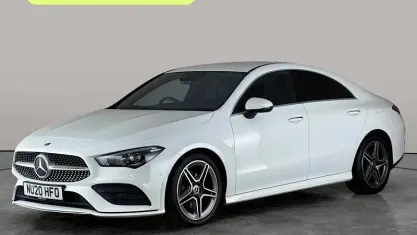 Used Mercedes CLA180 AMG line 136 HP (100 kW) 2020 White Coupe