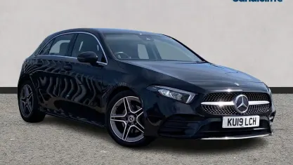 Used Mercedes A180 AMG line 136 HP (100 kW) 2021 Black Hatchback
