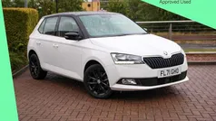 Candy white black magic pearl effect Used 2021 Skoda Fabia SE Hatchback | £13,995 (Fair price)