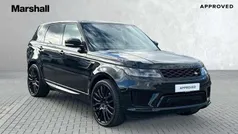 Metallic santorini black Used 2019 Land Rover Range Rover Sport HSE SUV | £27,068 (Fair price)