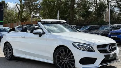 Used Mercedes C220 AMG Line Premium Plus 170 HP (125 kW) 2018 White Cabriolet
